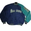 Seattle Mariners Navy Blue Vintage Bomber Jacket