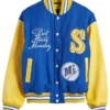 Seattle Mariners Wool Blue And Yellow Varsity Jacket