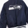 Seattle Seahawks MA-1 Satin Navy Bomber Jacket