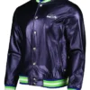 Seattle Seahawks Satin Purple Varsity Jacket