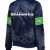 Seattle Seahawks Starter Blue Satin Varsity Jacket