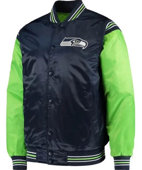 Seattle Seahawks Team Snap Starter Varsity Jacket
