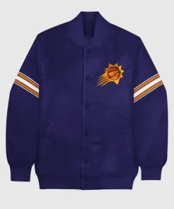 Senger Phoenix Suns Purple Satin Starter Varsity Jacket
