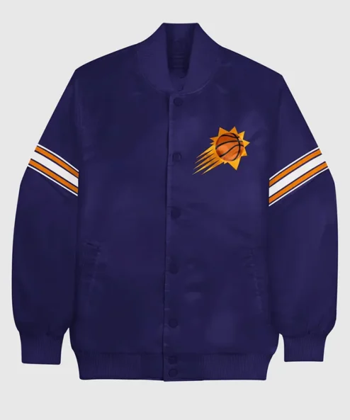 Senger Phoenix Suns Purple Satin Starter Varsity Jacket