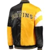 Shop Men and Women Boston Bruins The Leader Black and Gold Satin Jacket