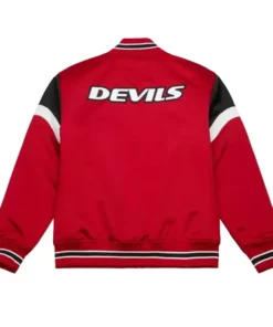 Shop Men and Women Devils Satin Red Bomber Jacket