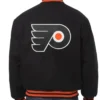Shop Men and Women Philadelphia Flyers Black Full Snap Varsity Jacket