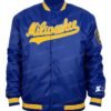 Shop Milwaukee Brewers Royal Blue And Yellow Varsity Jacket