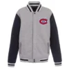Sipes Montreal Canadiens Gray And Black Varsity Jacket