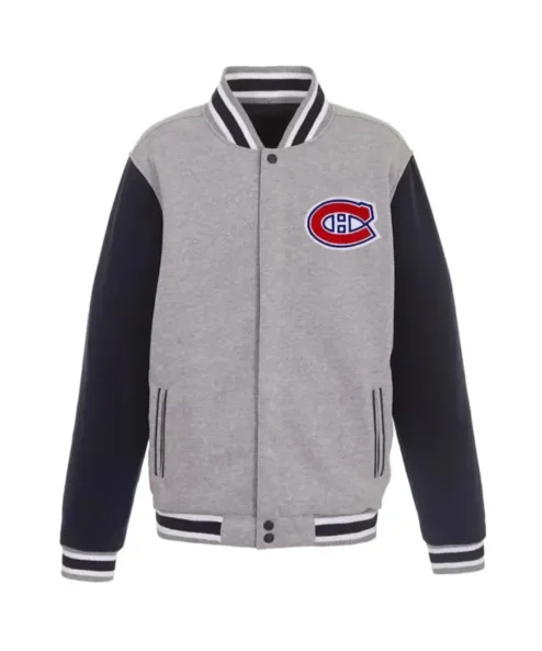 Sipes Montreal Canadiens Gray And Black Varsity Jacket