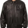 St Louis Cardinals Black Leather Bomber Jacket