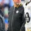 Steelers Sideline Coach Black Bomber Jacket