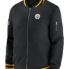Steelers Sideline Coach Bomber Black Jacket