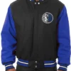 Susanna Dallas Mavericks Black And Blue Wool Varsity Jacket