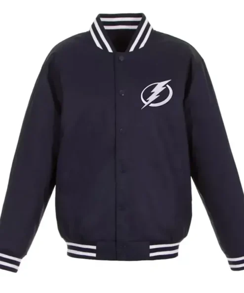 Tampa Bay Lightning Front Hit Poly Twill Black Jacket