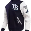 Tampa Bay Rays Letterman Navy Blue Jacket