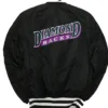 Team Diamondbacks Black Ma-1 Zip Bomber Jacket Back