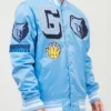 Ted Grant Memphis Grizzlies Blue Satin Varsity Jacket For Sale