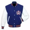 Texas Rangers Blue And White Wool Varsity Jacket