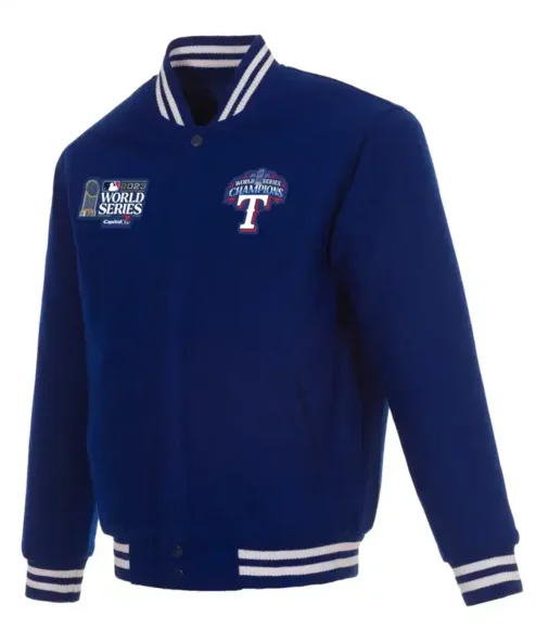 Texas Rangers Blue Championship Bomber Jacket