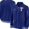 Texas Rangers Bomber Full Zipper Navy Blue Jacket