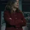The Crow Girl Eve Myles Maroon Shirt
