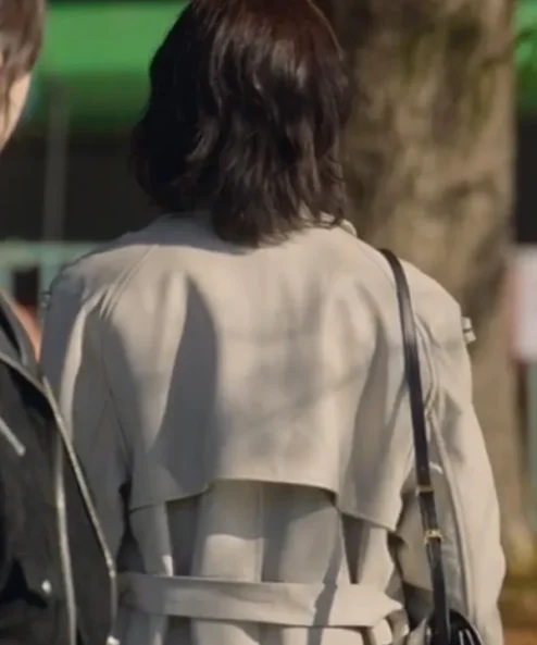 The Trunk S01 No In-ji White Leather Trench Coat Back
