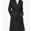 The Young And The Restless Sharon Newman Black Wool Coat For Sale