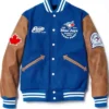 Toronto Blue Jays Classic Blue And Brown Varsity Jacket