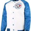 Toronto Blue Jays Clean Up White Satin Jacket