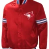 Toronto Blue Jays Red Starter Slider Varsity Jacket