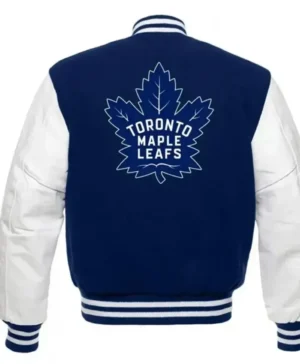 Toronto Maple Leafs Blue And White Letterman Varsity Jacket