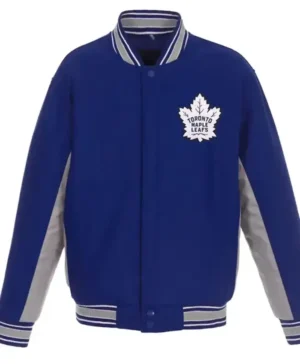 Toronto Maple Leafs Letterman Varsity Royal Blue Wool Jacket