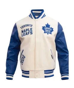 Toronto Maple Leafs Retro Classic Rib Letterman Varsity Jacket