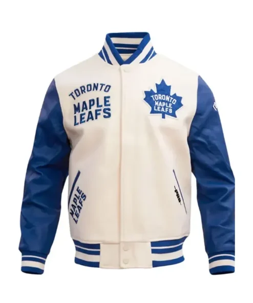 Toronto Maple Leafs Retro Classic Rib Letterman Varsity Jacket