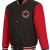 Toronto Raptors Black and Red Wool Varsity Jacket