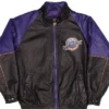 Utah Jazz Black Vintage Full Zip Leather Jacket
