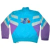 Vintage 90s Charlotte Hornets Starter Blue Jacket Back