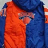 Vintage Knicks Blue And Orange Starter Hooded Jacket Back