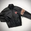 Vintage New York Knicks Black Leather Jacket