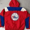 Vintage Philadelphia 76ers Starter 90s Pullover Jacket Back