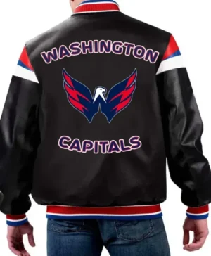 Washington Capitals Bomber Leather Jacket
