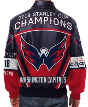 Washington Capitals Champions Leather Jacket For Men and Women