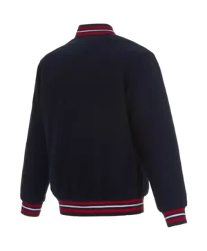 Alternative view of Washington Capitals Navy Blue Vintage Bomber Jacket