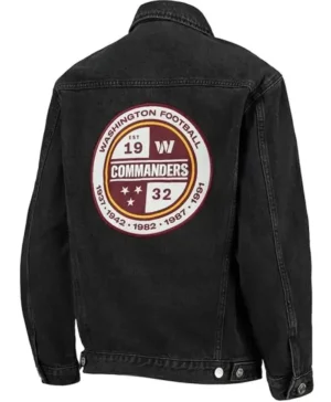 Washington Commanders Myles Denim Black Jacket