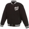 Washington Nationals Classic Brown Wool Varsity Jacket