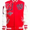 Washington Nationals Red Letterman Wool Varsity Jacket