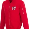 Washington Nationals Zipper Bomber Red Jacket