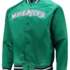 Wilderman Dallas Mavericks Green Satin Varsity Jacket
