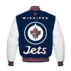 Winnipeg Jets Blue And White Letterman Varsity Jacket For Sale